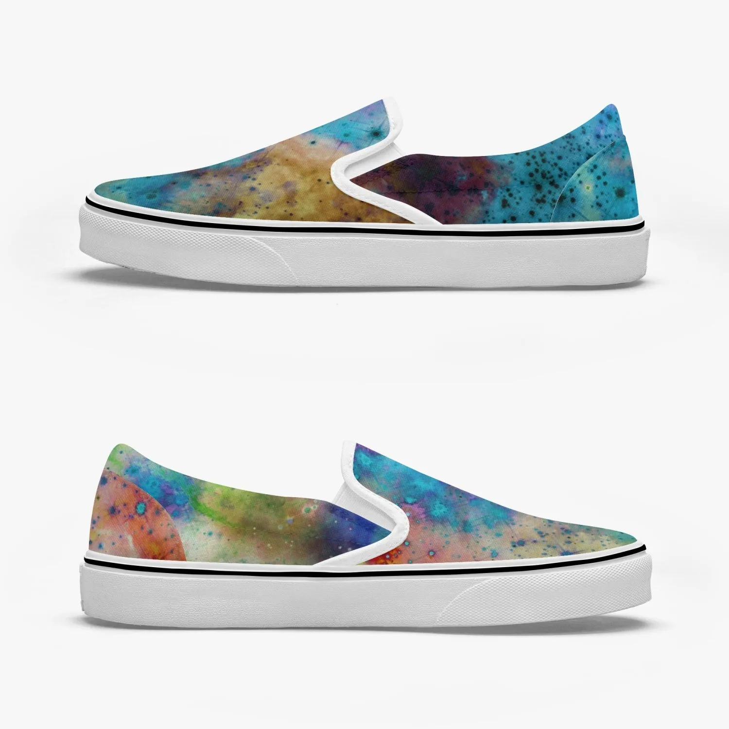 Acquiesce Nightshade Split-Style Psychedelic Slip-On Shoes