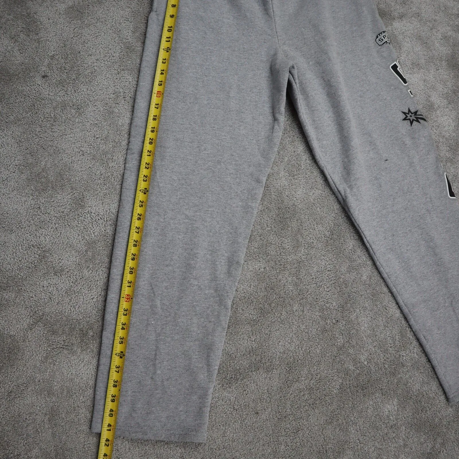 Adidas Mens Activewear Fleece Track Pants High Rise Gray Large Drawstring Waist