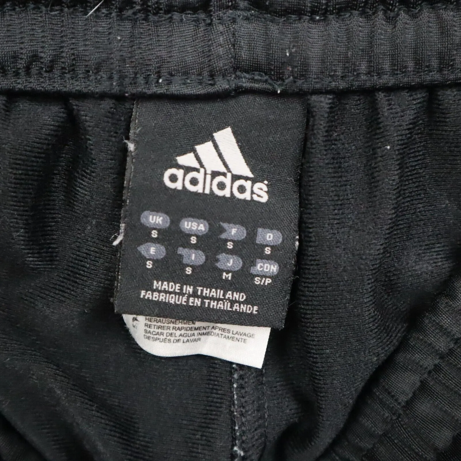 Adidas Mens Activewear Pant Running Elastic Waist Pockets Logo Black Size Small