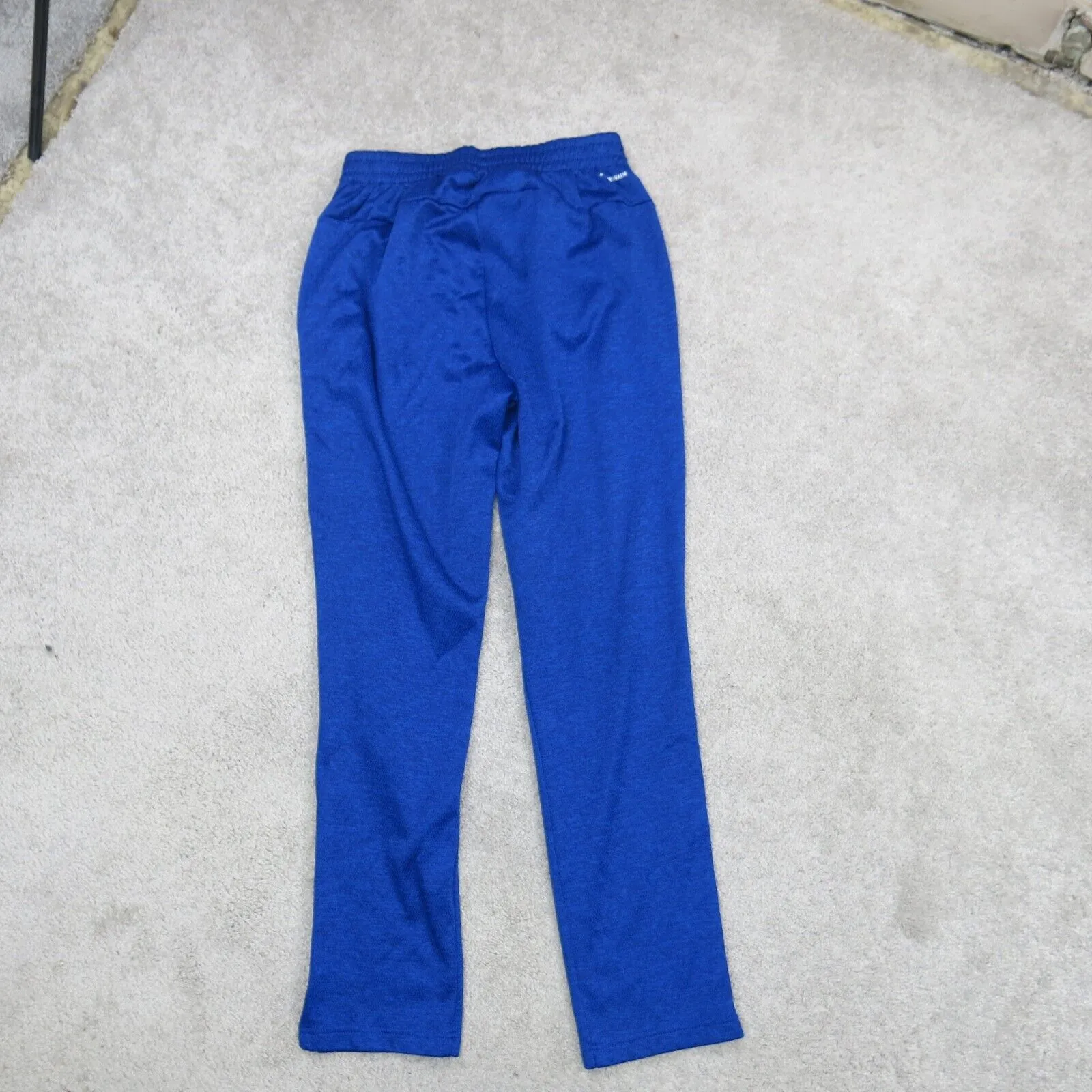 Adidas Mens Activewear Pants Slim Straight Leg Elastic Waist Blue Size Medium