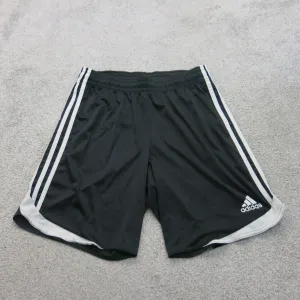 Adidas Mens Activewear Running Short High Rise Elastic Waist Black Size Large