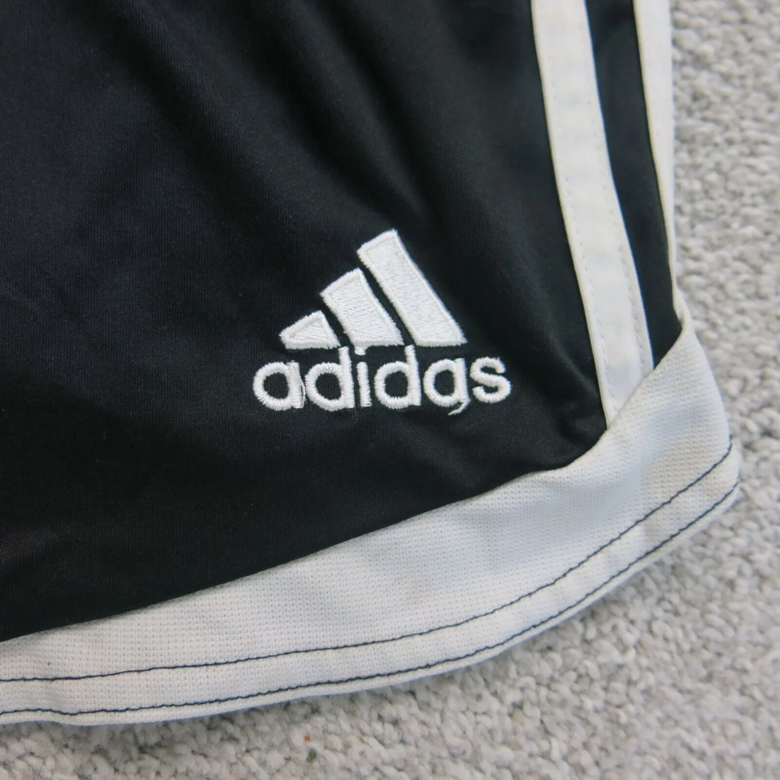 Adidas Mens Activewear Running Short High Rise Elastic Waist Black Size Large