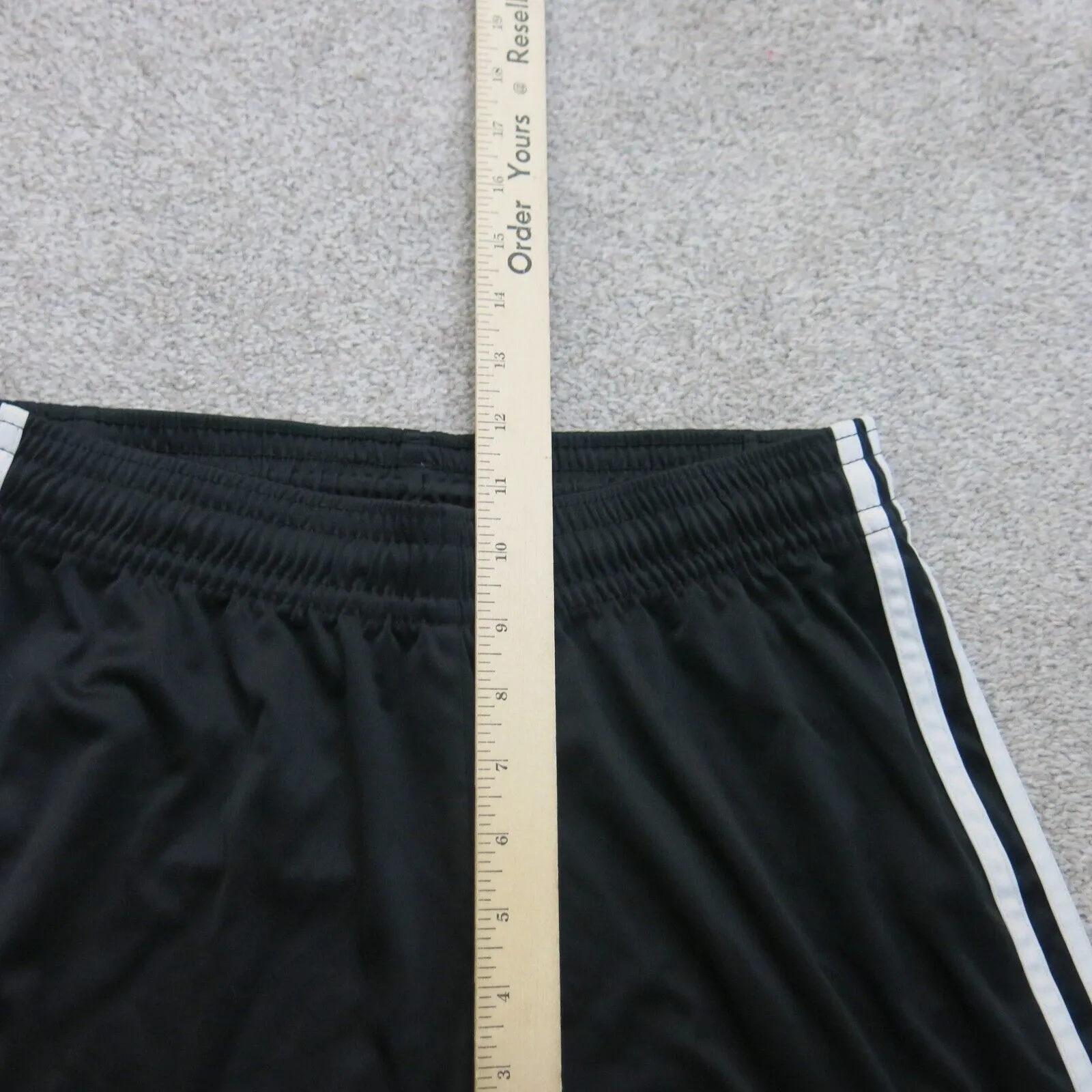 Adidas Mens Activewear Running Short High Rise Elastic Waist Black Size Large