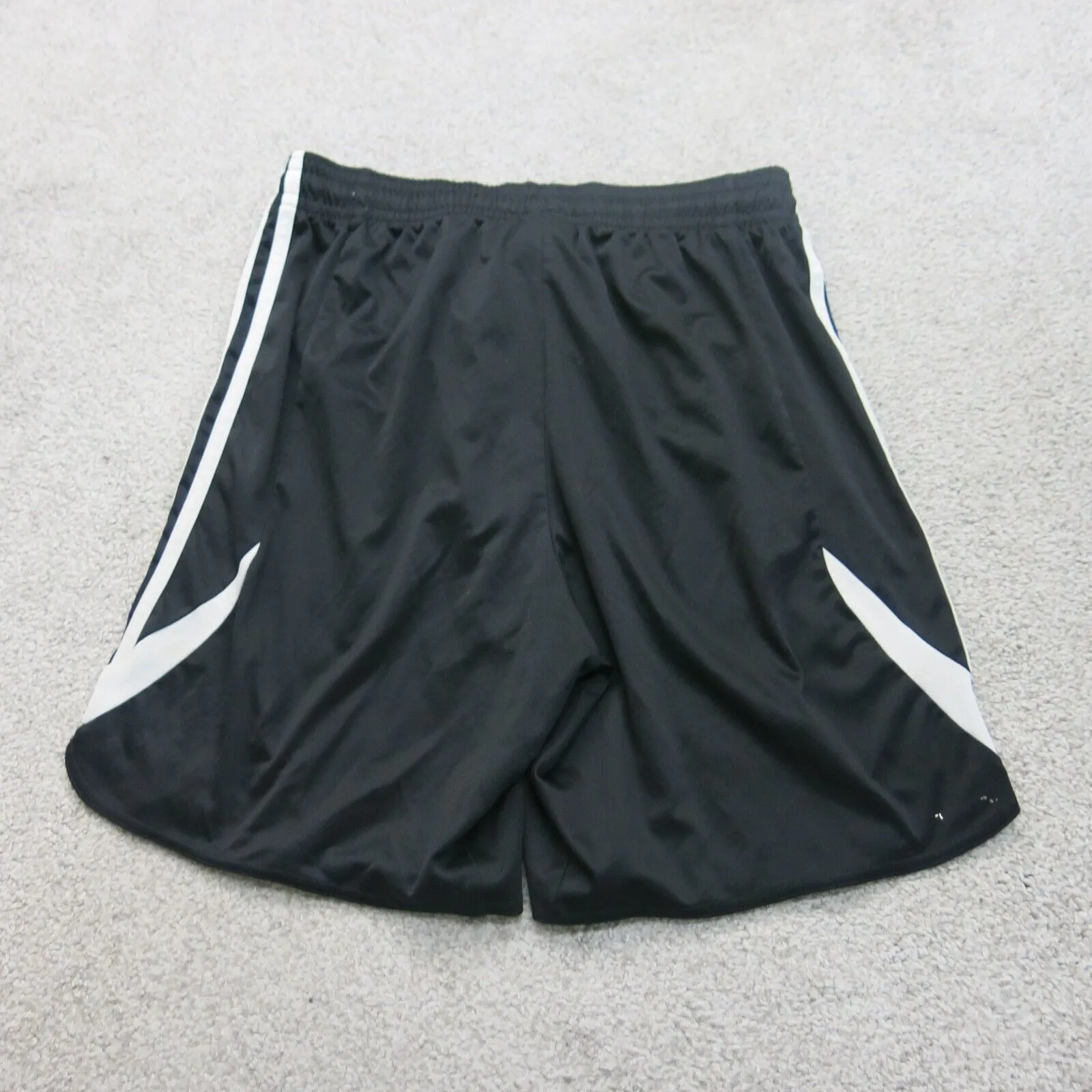 Adidas Mens Activewear Running Short High Rise Elastic Waist Black Size Large