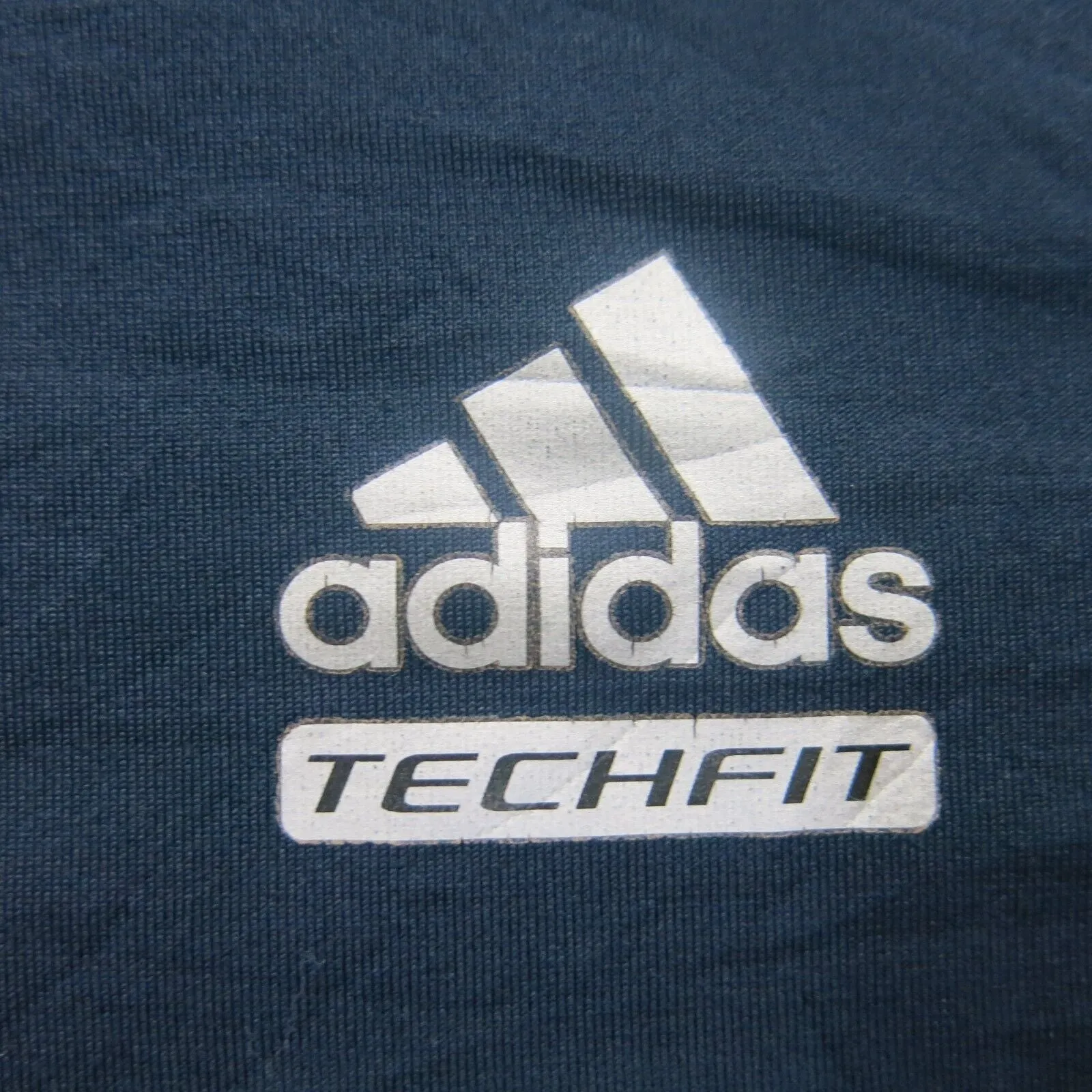 Adidas Mens Activewear Top Long Sleeve Techfit Climalite Walking Blue Size Large