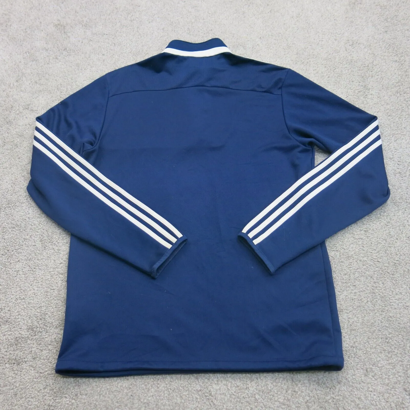 Adidas Mens Activewear Track Jacket 3/4 Zip Long Sleeves Prairie Hawks Blue SZ M