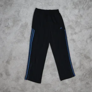 Adidas Mens Activewear Track Pants Elastic Waist 3 Striped Logo Black Size Small