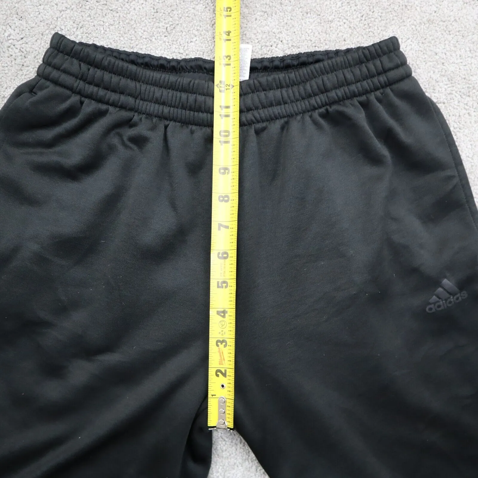 adidas Mens Sweatpant Activewear Elastic Waist Running & Jogging Black Size M