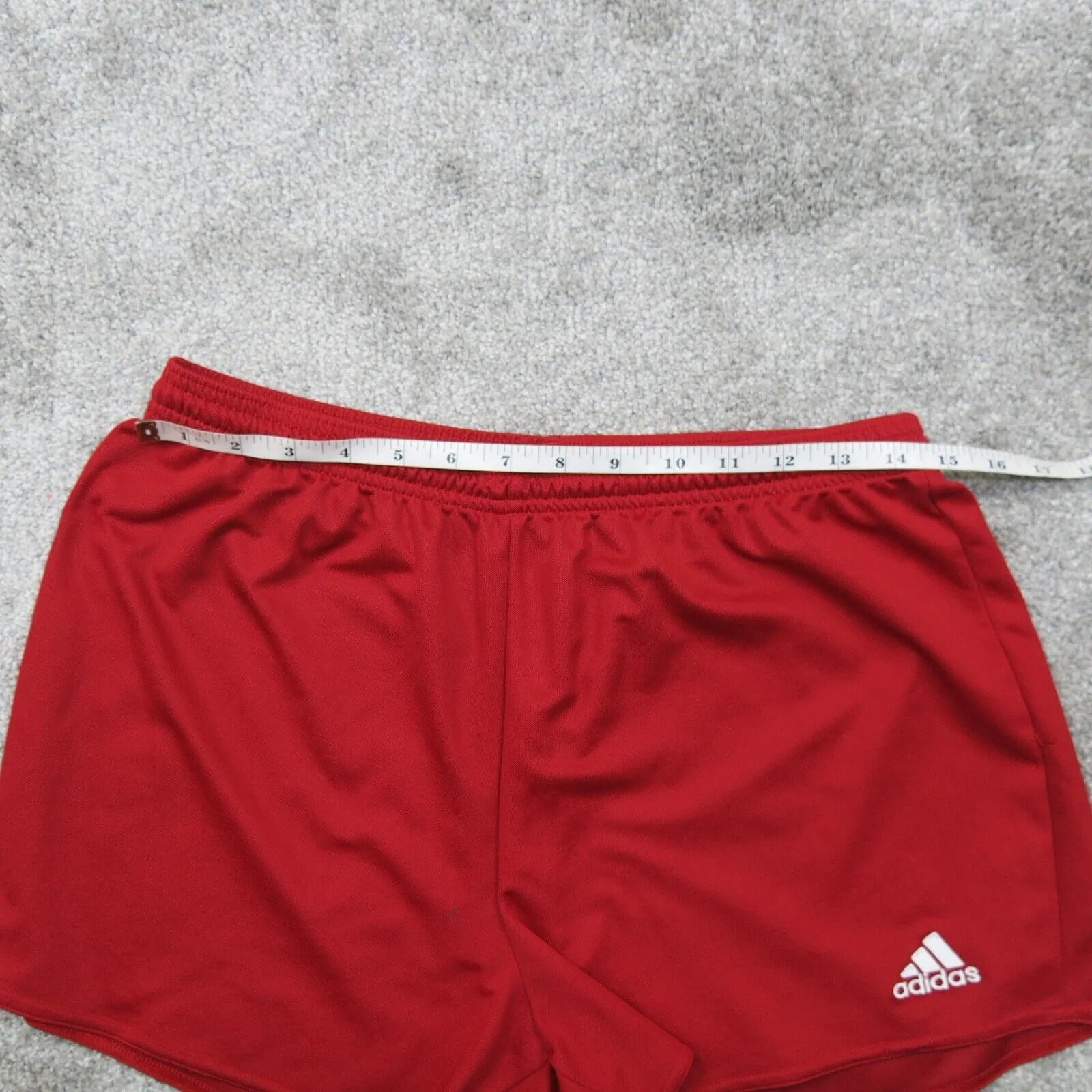 Adidas Women Activewear Shorts Aeroready Running Training Elastic Waist Red Sz L