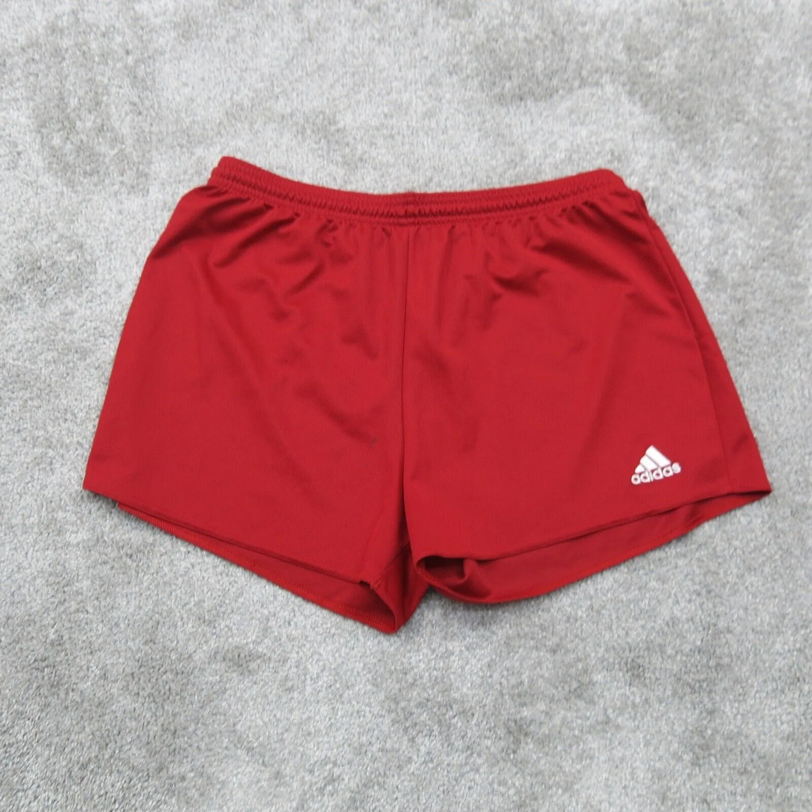 Adidas Women Activewear Shorts Aeroready Running Training Elastic Waist Red Sz L