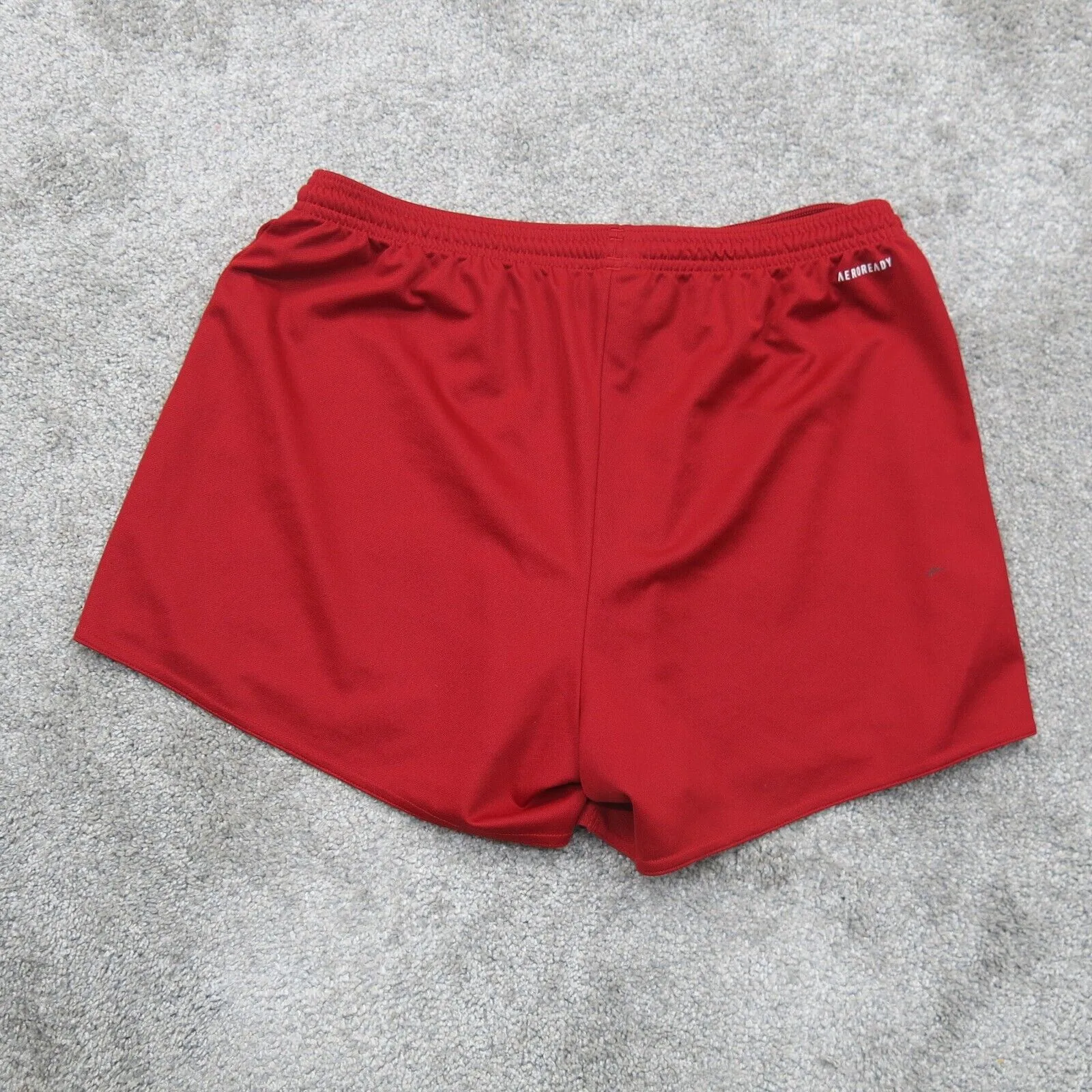 Adidas Women Activewear Shorts Aeroready Running Training Elastic Waist Red Sz L