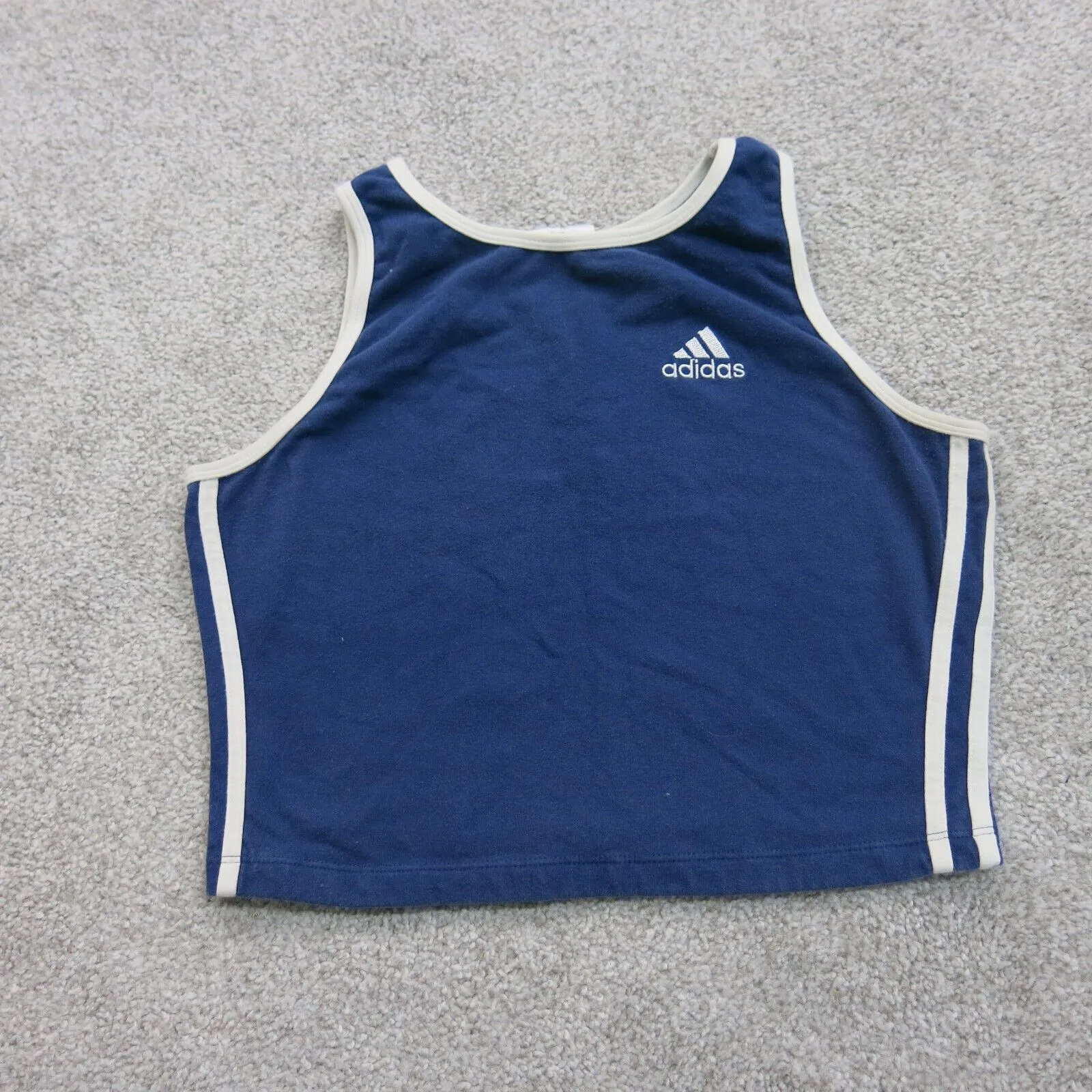 Adidas Womens Activewear Tank Top Running Sleeveless Dark Blue Size X Large