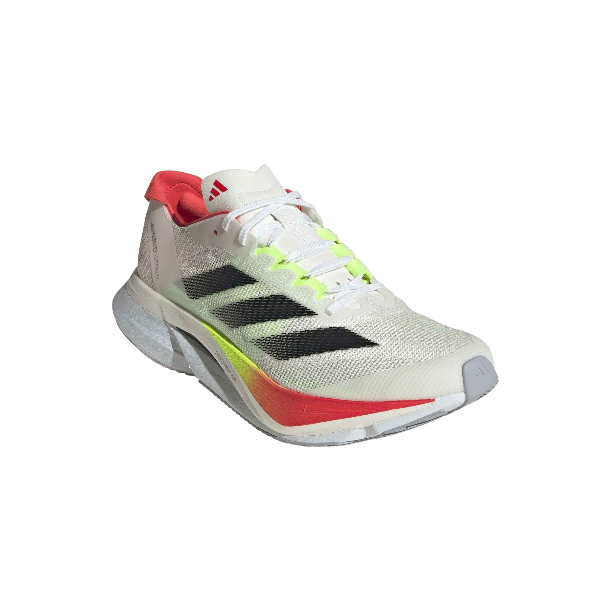 Adidas Women's Boston 12 Running Shoes in FTWR White/Core Black/Lucid Red SS25