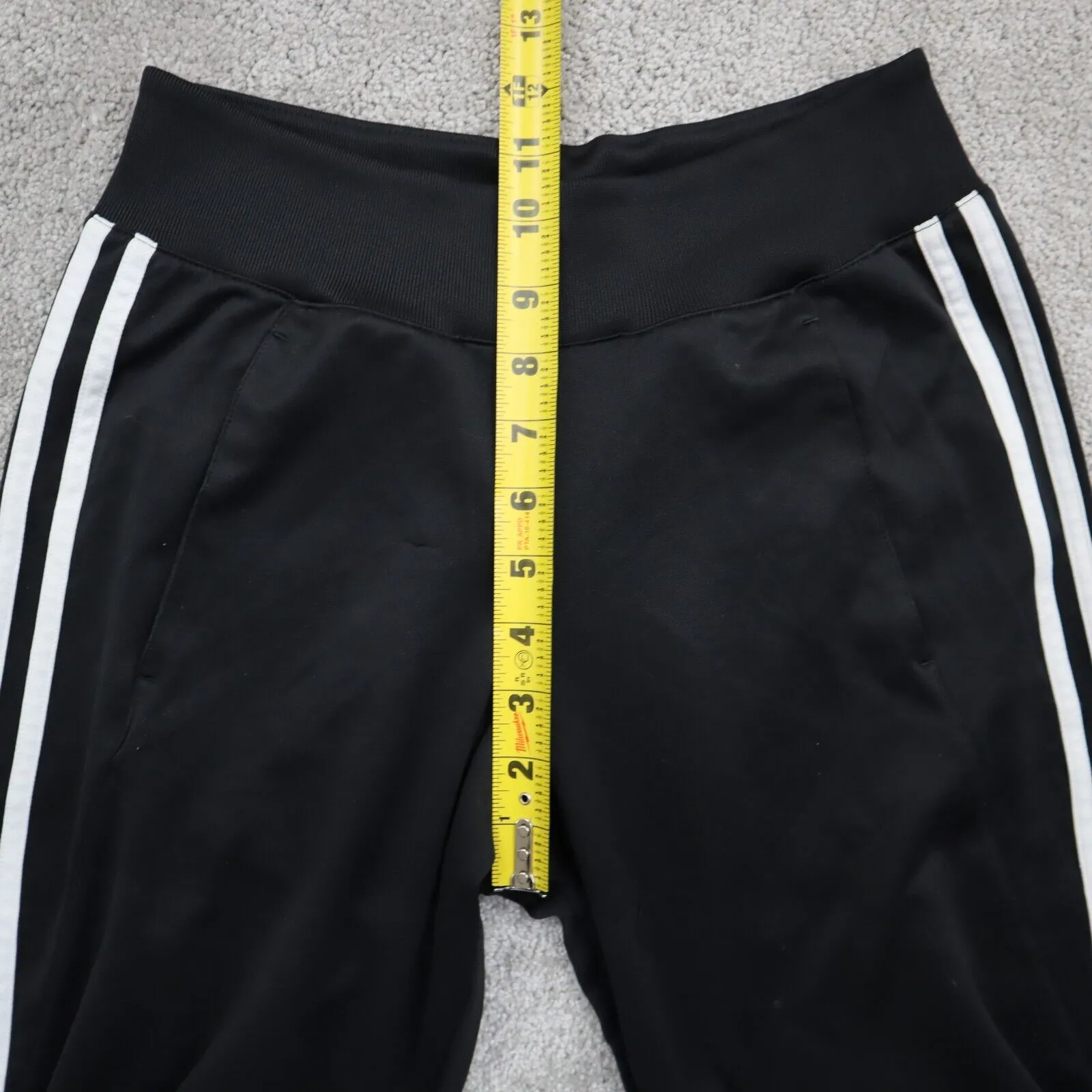 adidas Womens Track Pant Activewear Elastic Waist Running & Jogging Black Size S