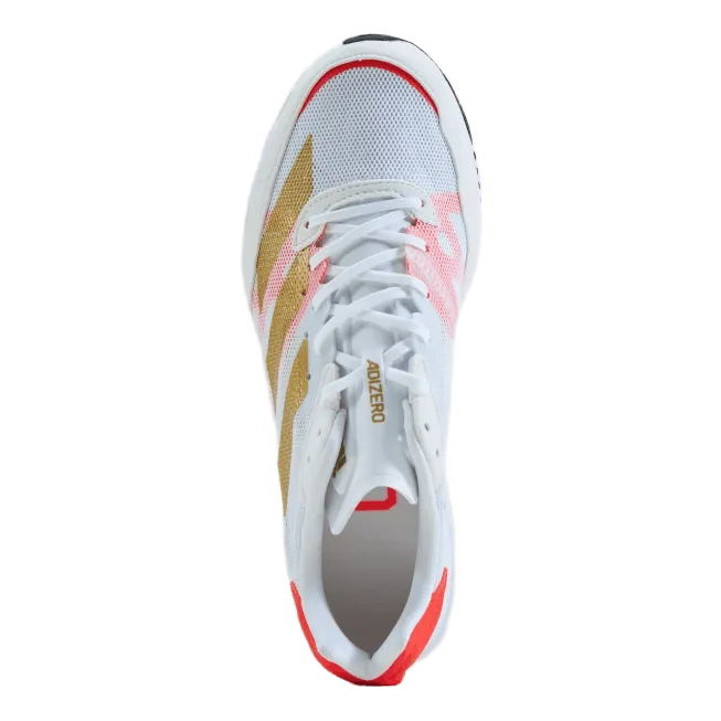 Adizero Adios 6 Tokyo Shoes Cloud White / Gold Metallic / Solar Red