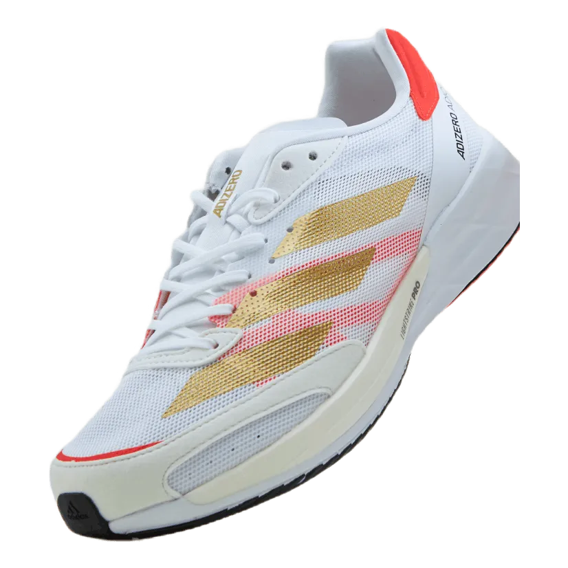 Adizero Adios 6 Tokyo Shoes Cloud White / Gold Metallic / Solar Red