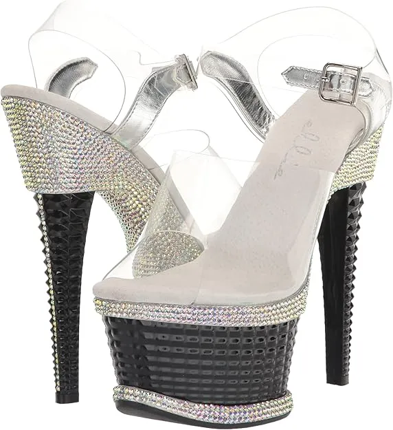 Angel-649 Textured Platform Bling Sandals