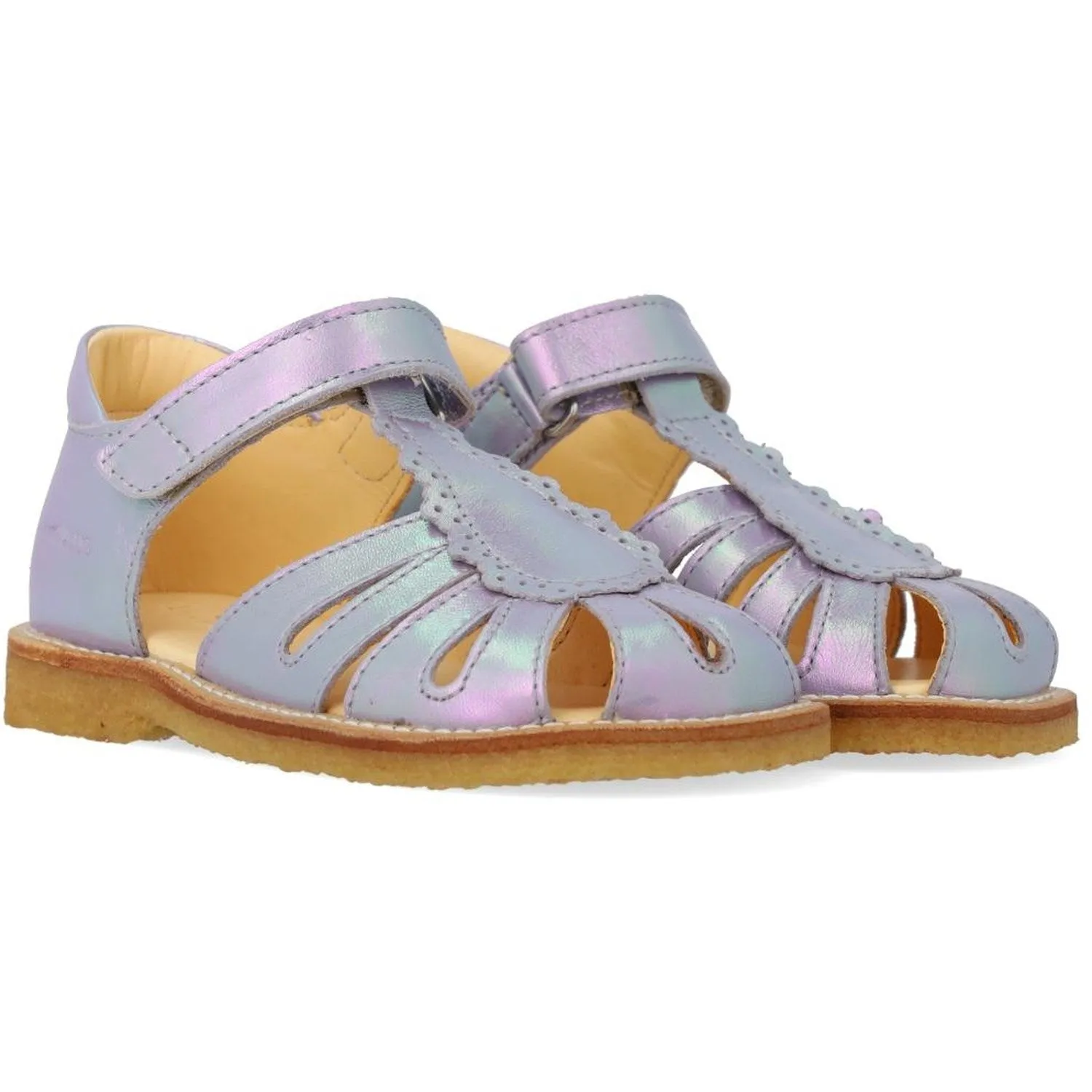 Angulus Iridescent Lilac Shine Sandal Med Dråbedetalje