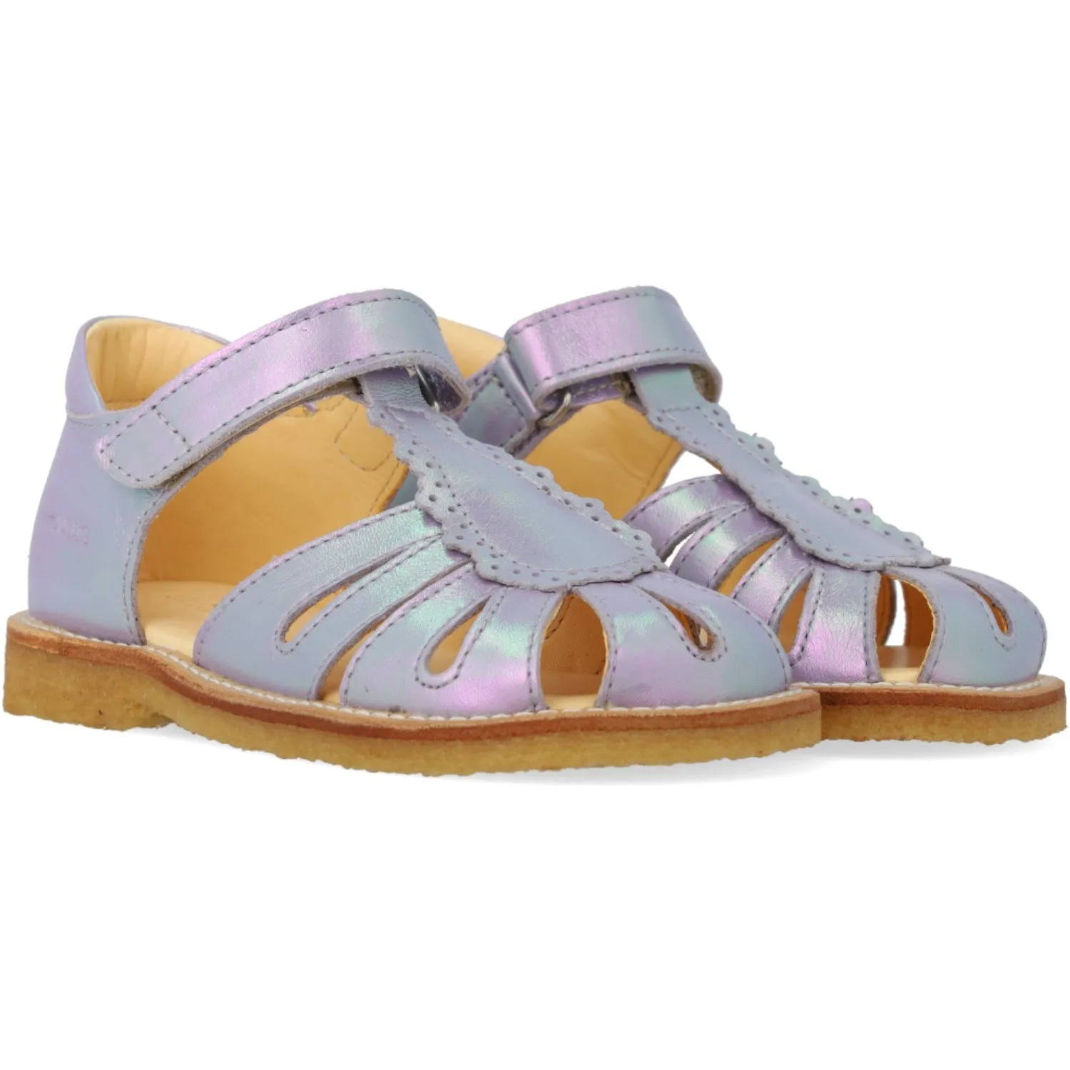 Angulus Iridescent Lilac Shine Sandal Med Dråbedetalje