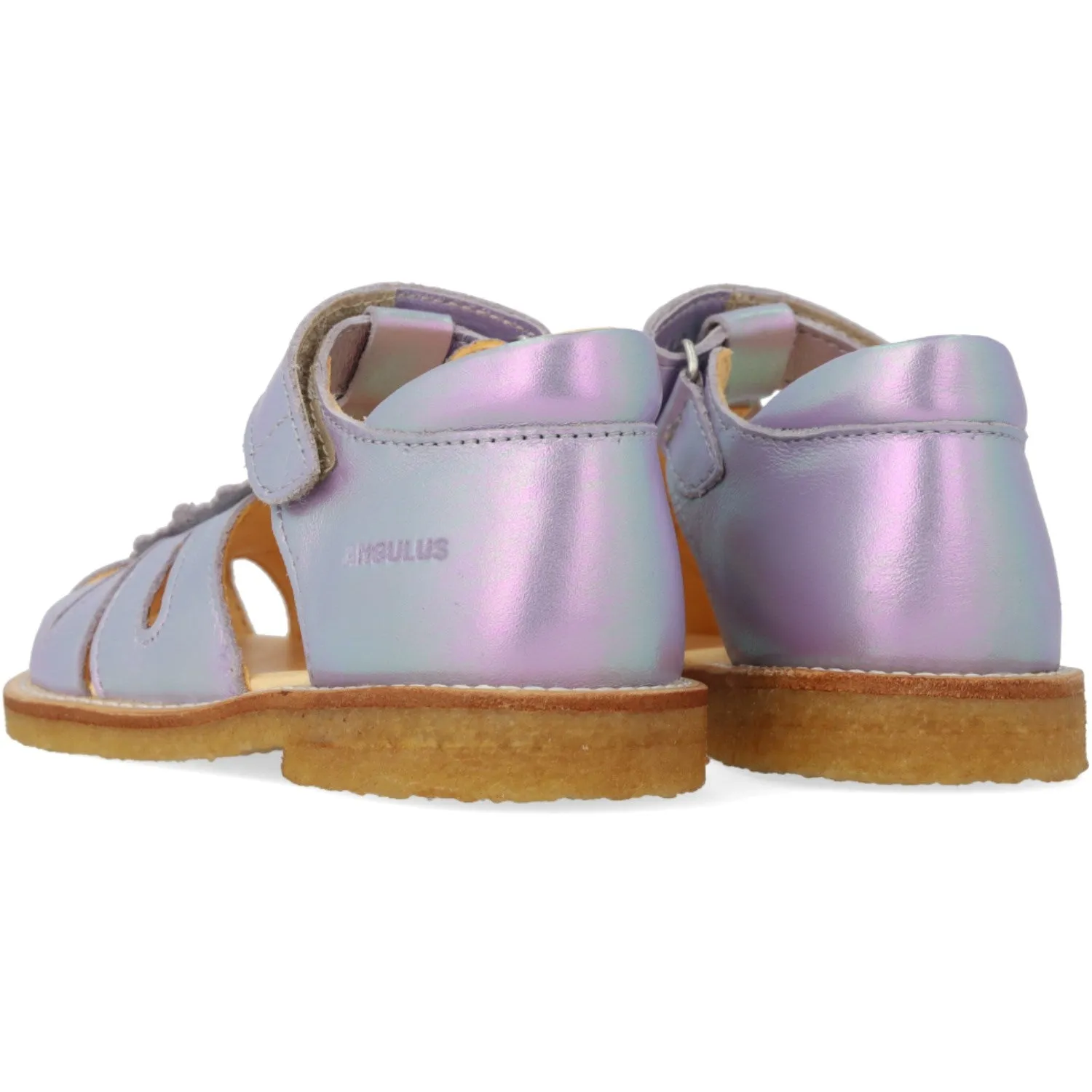 Angulus Iridescent Lilac Shine Sandal Med Dråbedetalje