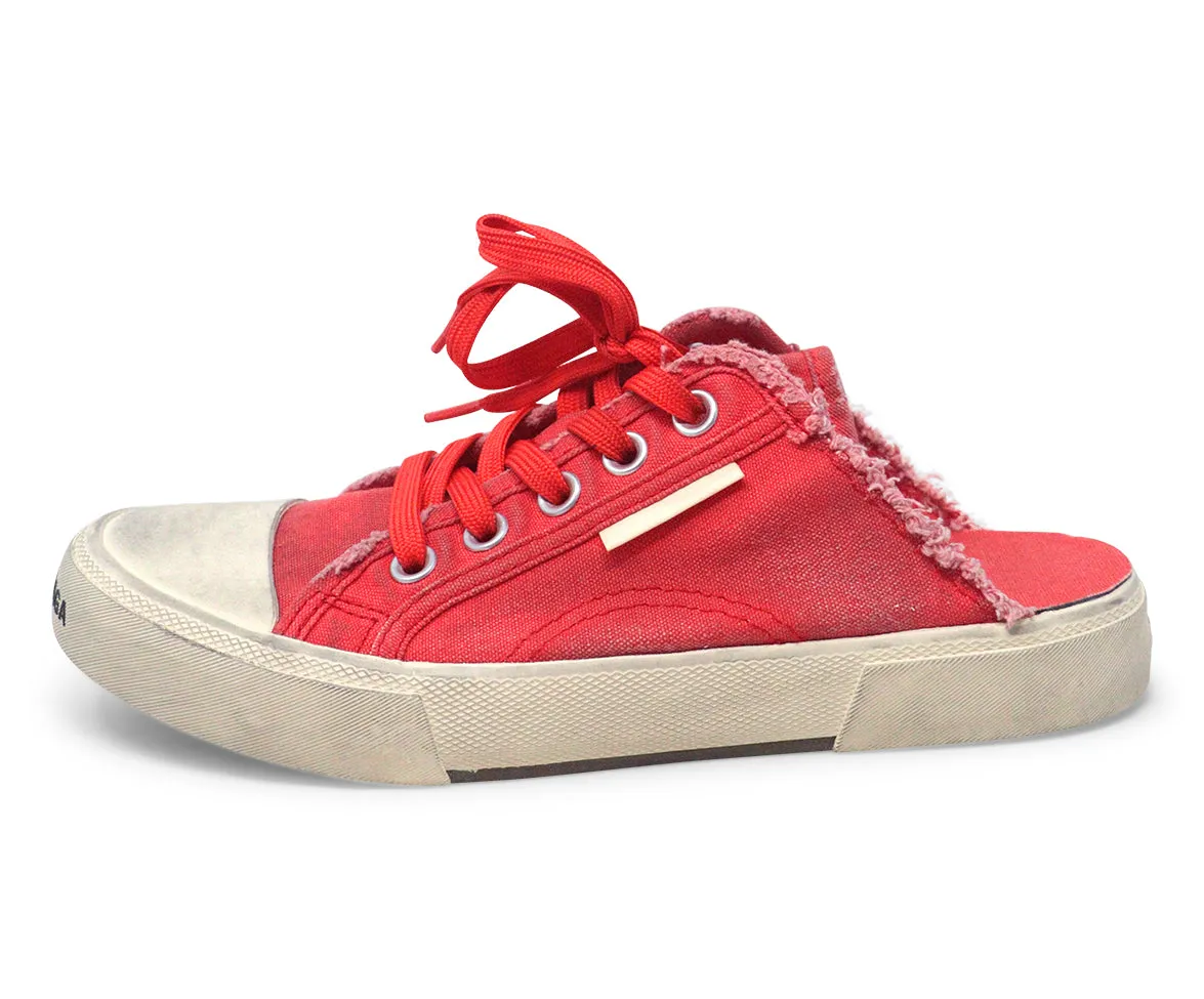 Balenciaga Red Canvas Sneakers sz 7