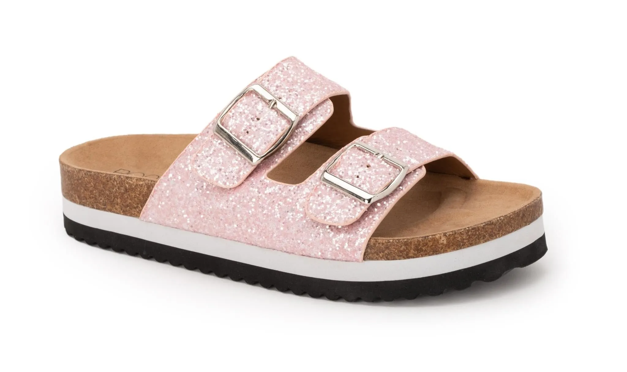 Beach Babe Pink Glitter Sandals