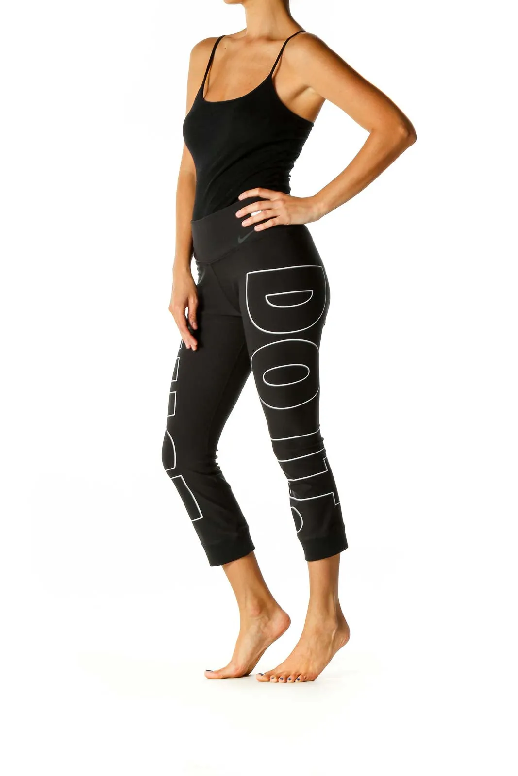 Black Graphic Print Activewear Leggings