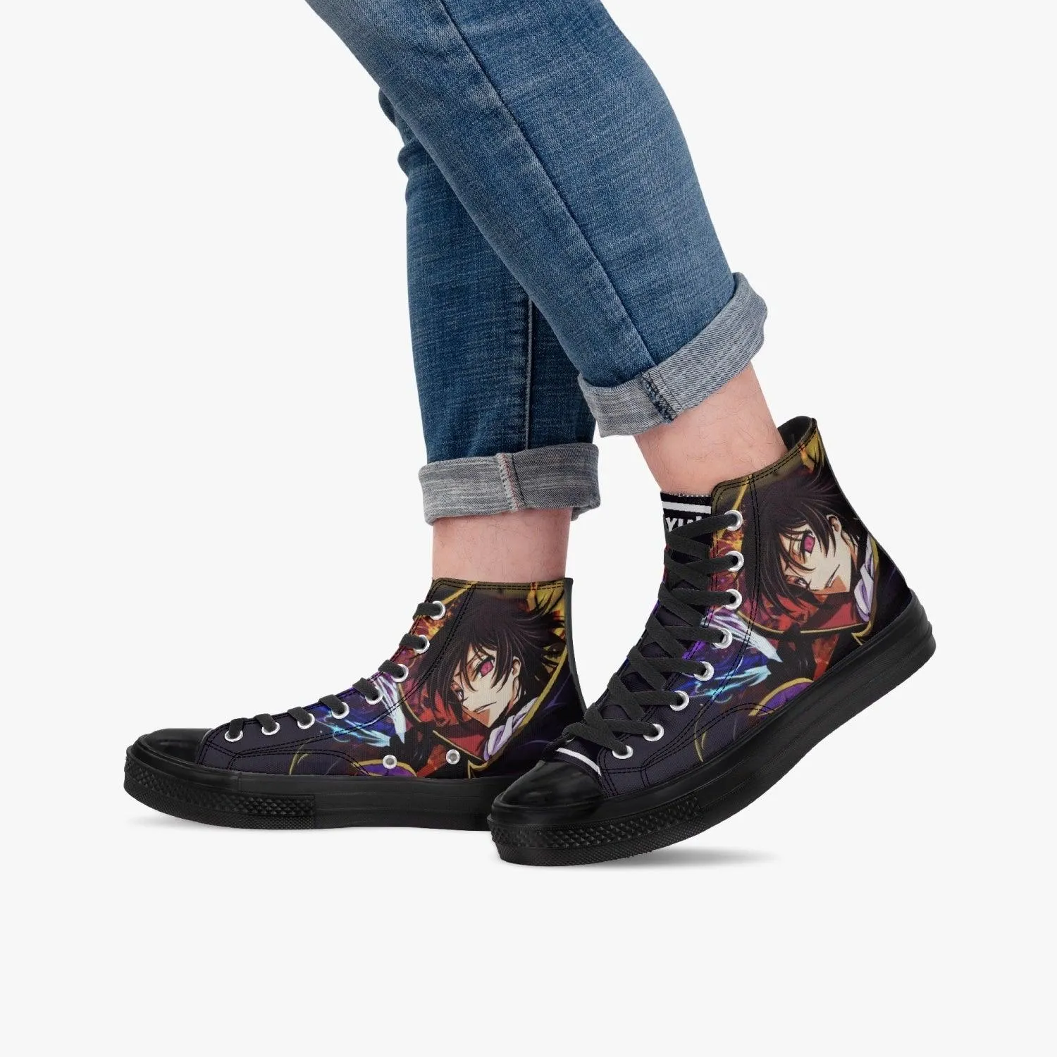 Code Geass Lelouch vi Britannia A-Star High Anime Shoes