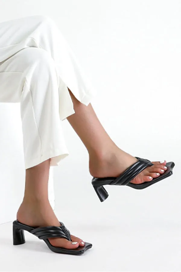 Comfortable Flip Flops Chunky High heels