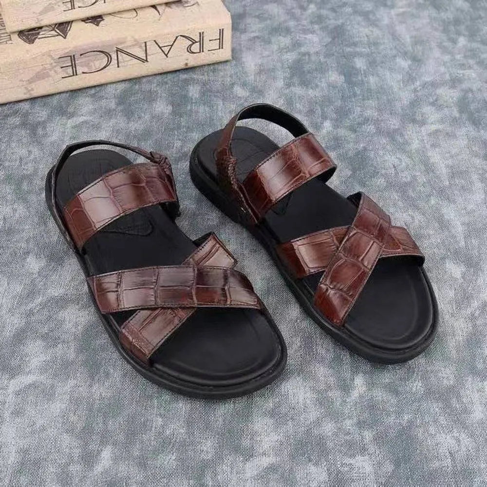 Crocodile Shoes Crocodile Leather Sandals ,Crocodile Leather Non-slip Sandals