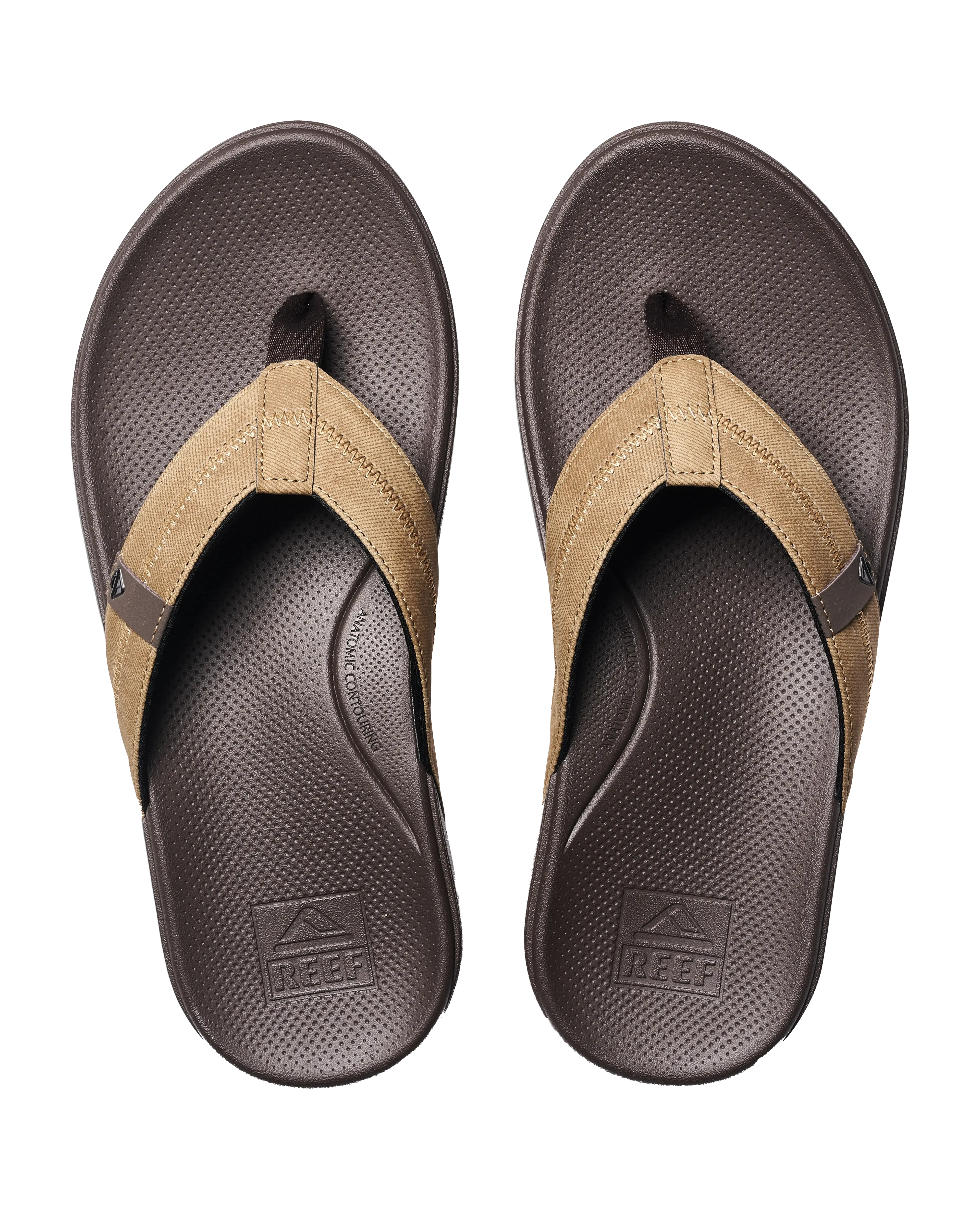 Cushion Phantom 2.0 Flip Flops in Brown & Tan