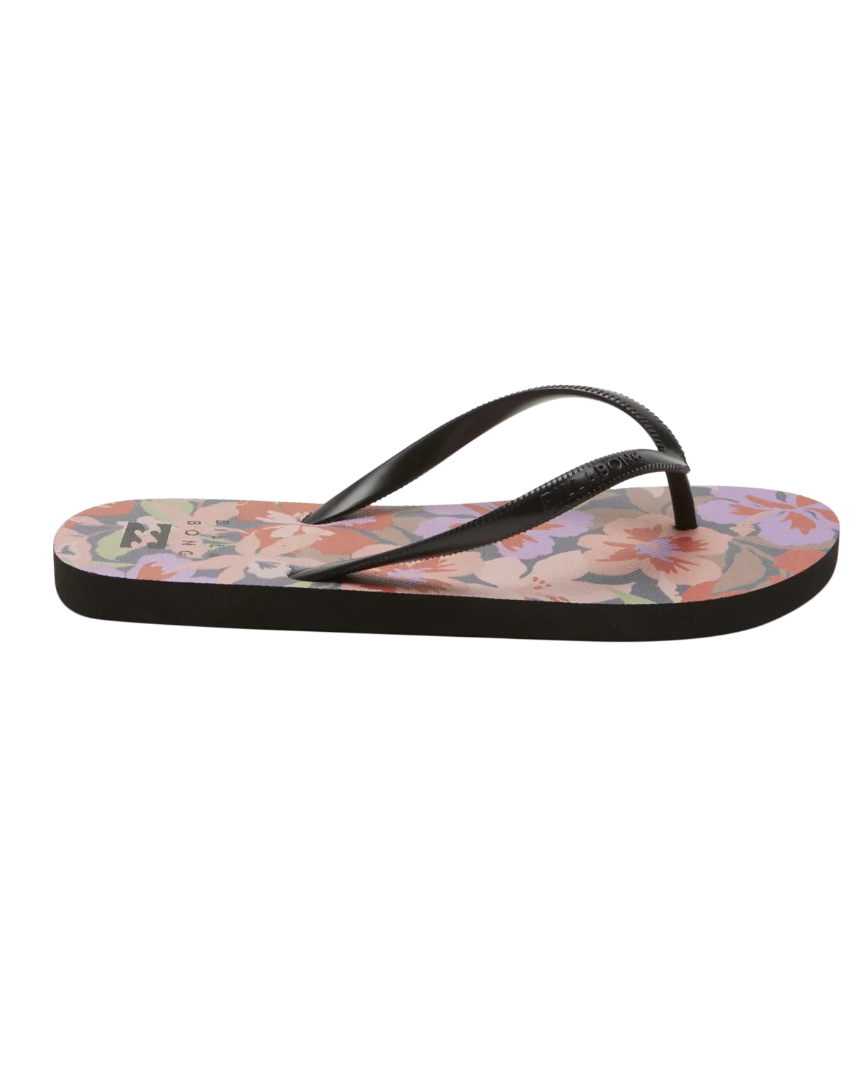 Dama Flip Flops in Black & Pink