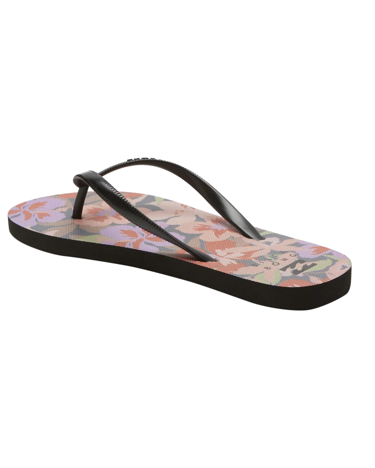 Dama Flip Flops in Black & Pink