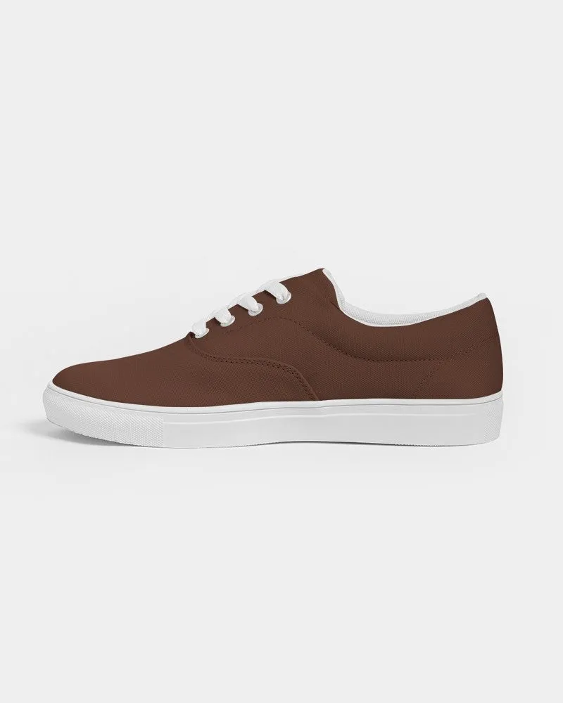 Dark Red Brown Men's Canvas Sneakers | Men's | Dark Pastel Red Brown | C0M60Y60K80