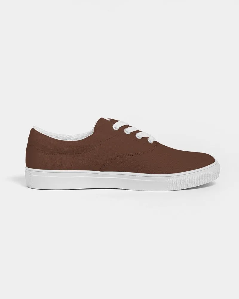 Dark Red Brown Men's Canvas Sneakers | Men's | Dark Pastel Red Brown | C0M60Y60K80