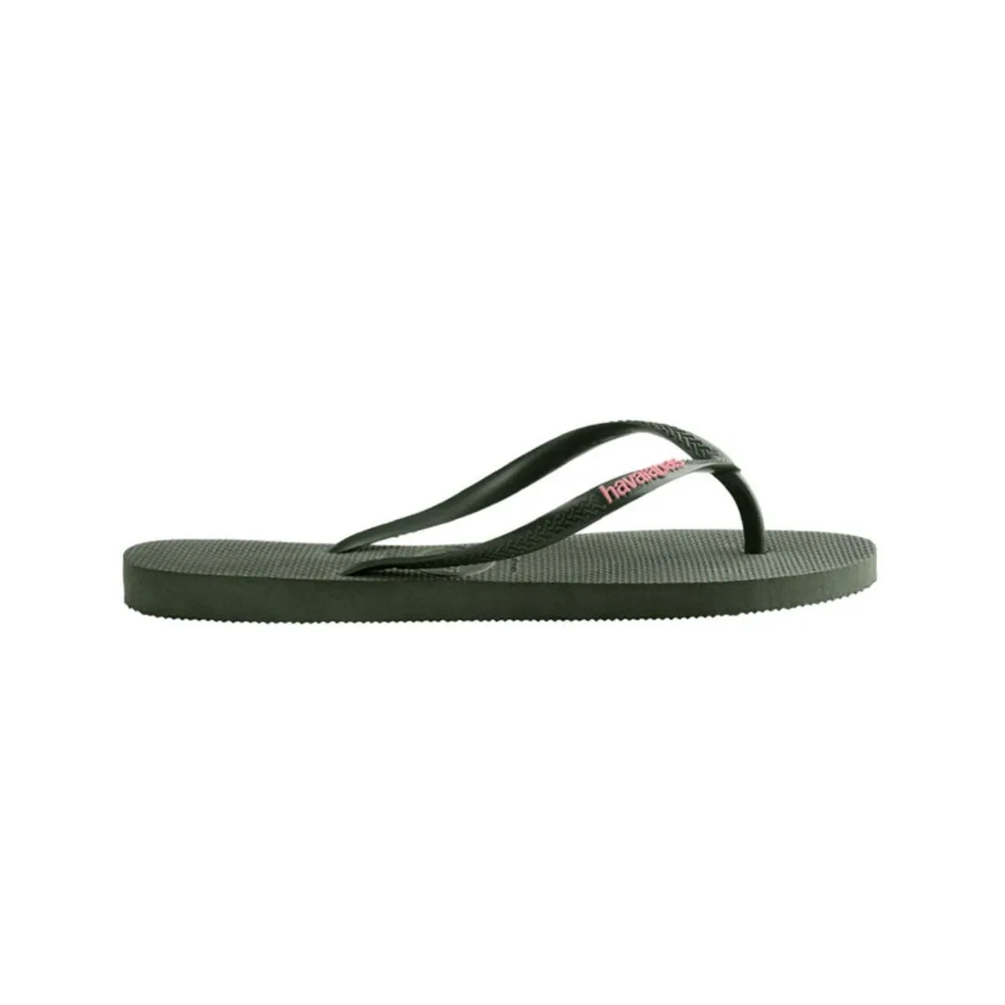 Havaianas Women's Flip Flops Slim Rubber Logo - Green/Pink