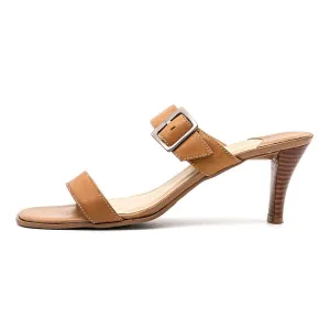 Hillard & Hanson Dana Mid-Heel Sandals Leather Brown Colour For Women