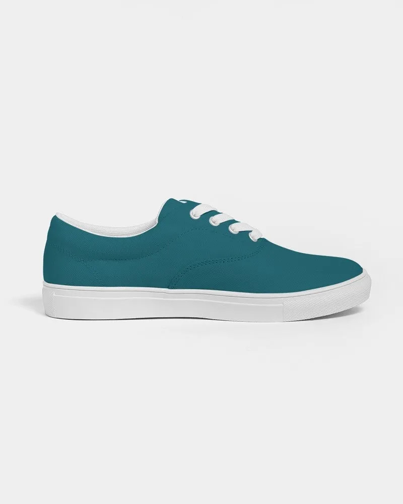 Medium Dark Warm Cyan Women's Canvas Sneakers | Women's | Medium Dark Pure Warm Cyan | C100M0Y25K60