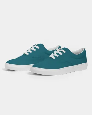 Medium Dark Warm Cyan Women's Canvas Sneakers | Women's | Medium Dark Pure Warm Cyan | C100M0Y25K60