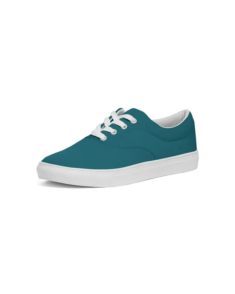 Medium Dark Warm Cyan Women's Canvas Sneakers | Women's | Medium Dark Pure Warm Cyan | C100M0Y25K60