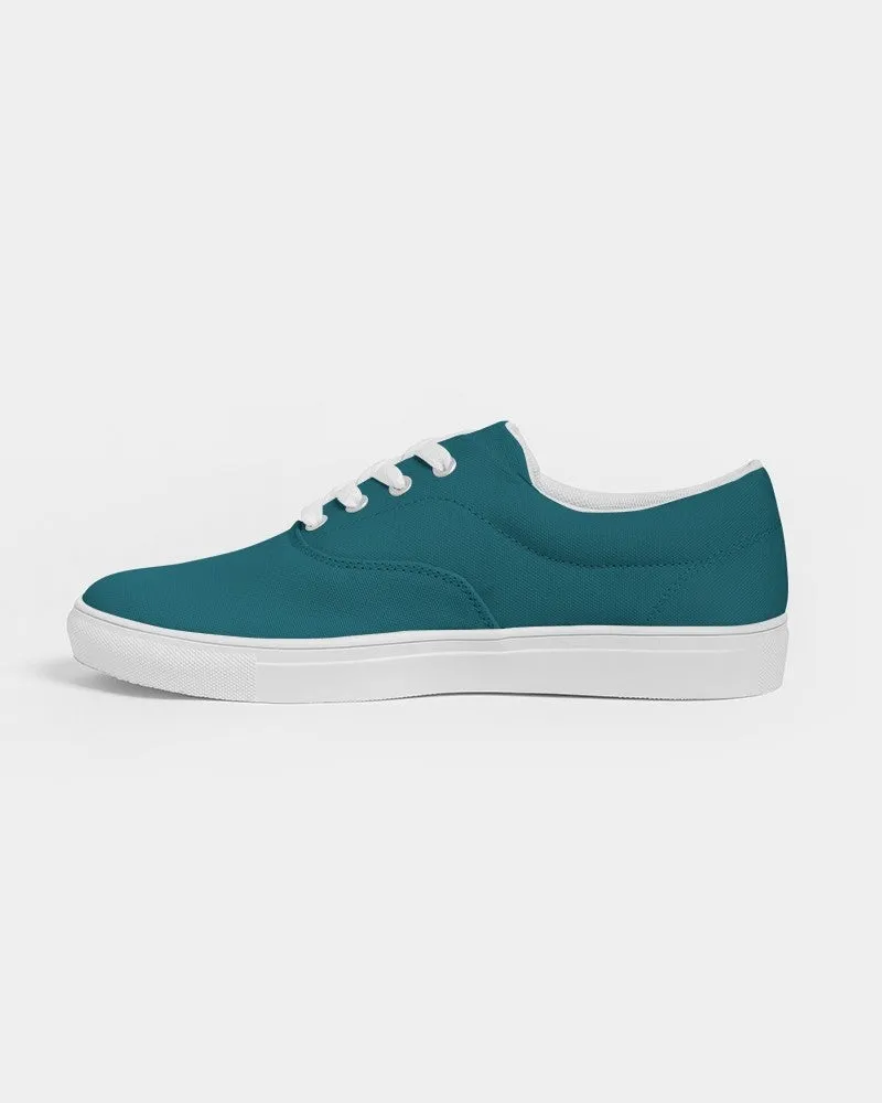 Medium Dark Warm Cyan Women's Canvas Sneakers | Women's | Medium Dark Pure Warm Cyan | C100M0Y25K60