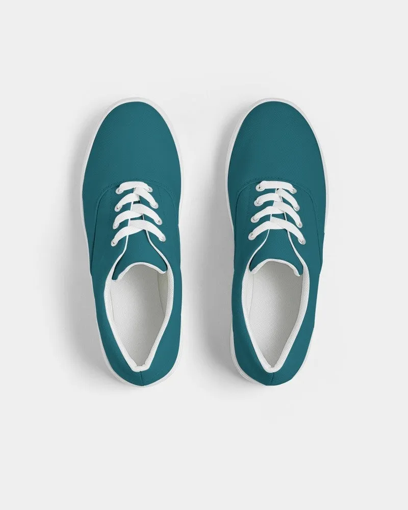 Medium Dark Warm Cyan Women's Canvas Sneakers | Women's | Medium Dark Pure Warm Cyan | C100M0Y25K60