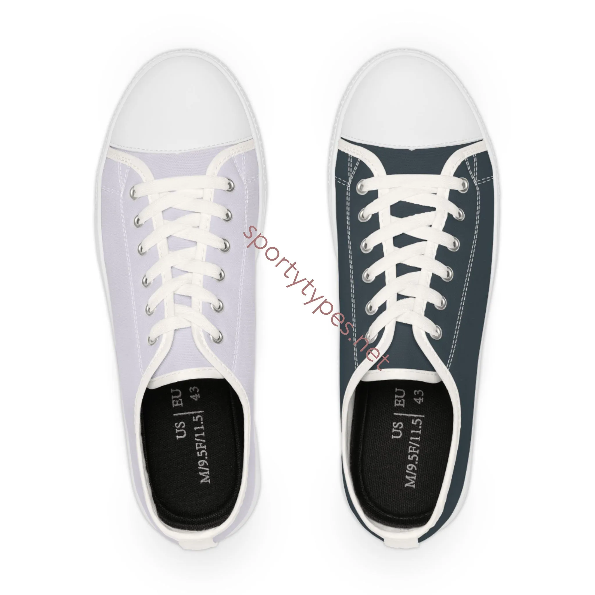 Men's Lavender & Charcoal Low Top Sneakers