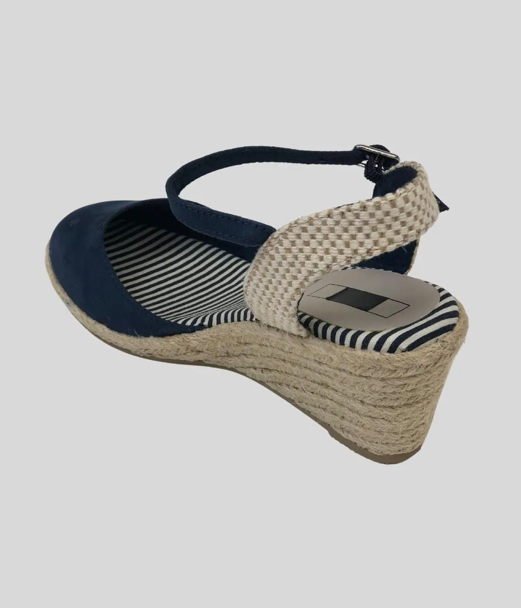 Navy Wedge Espadrilles