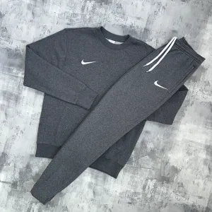 Nike Club Tracksuit Dark Grey - Crewneck & Trousers