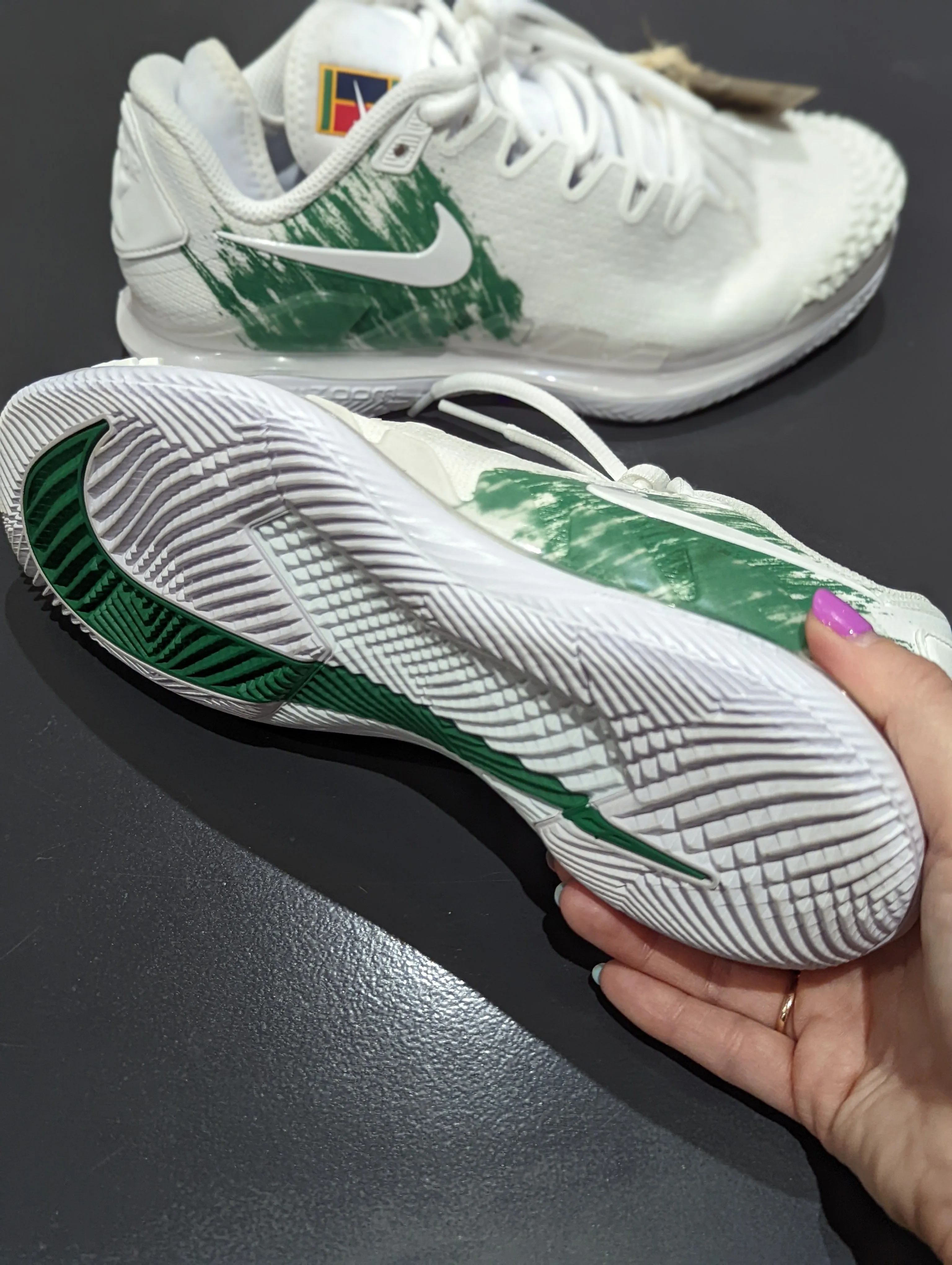 Nike Court Air Zoom Vapor X Knit White Clover, Women's Hard Court Sneakers