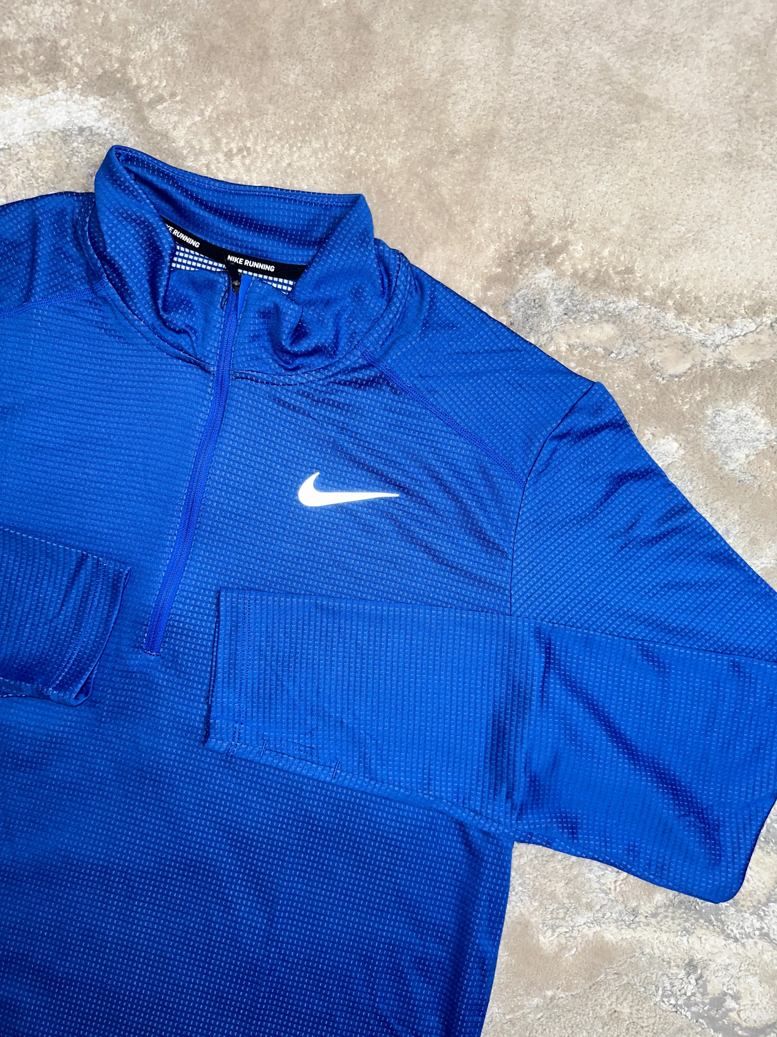 NIKE PACER 1/4 ZIP SHORT SET - BLUE/BLACK