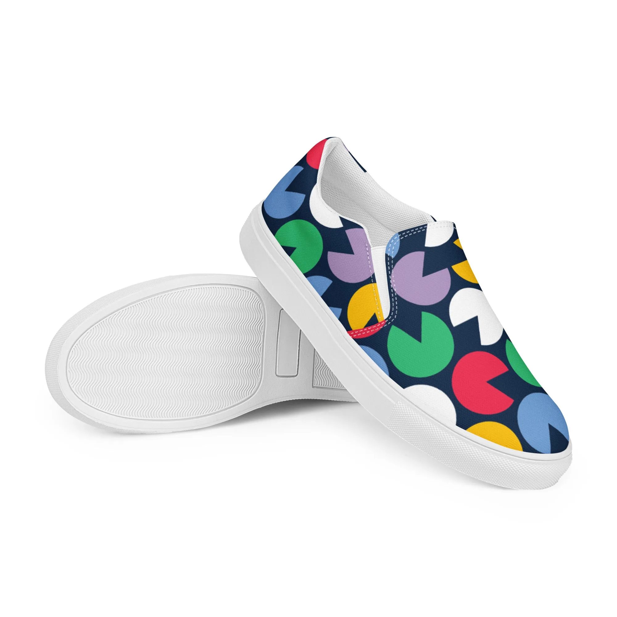 PAC-MAN Doodle Women’s slip-on canvas shoes