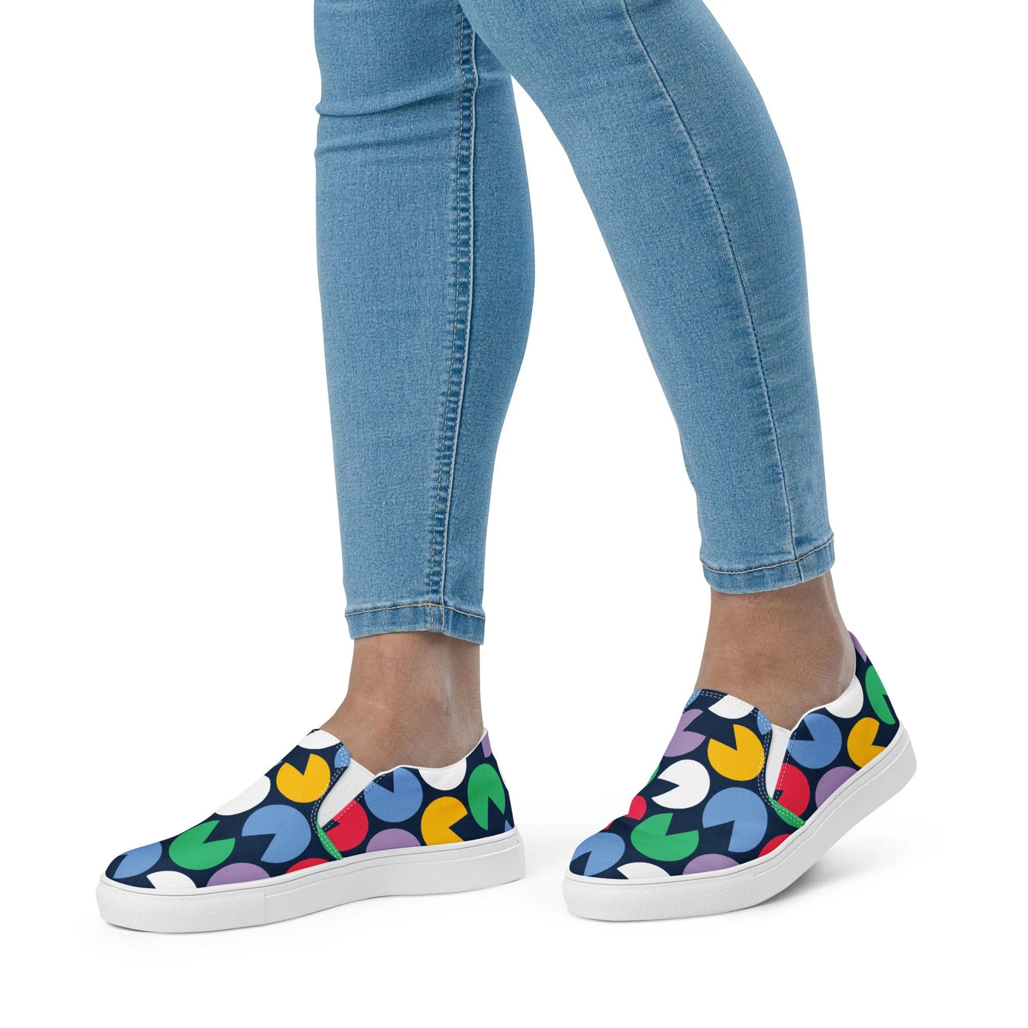 PAC-MAN Doodle Women’s slip-on canvas shoes