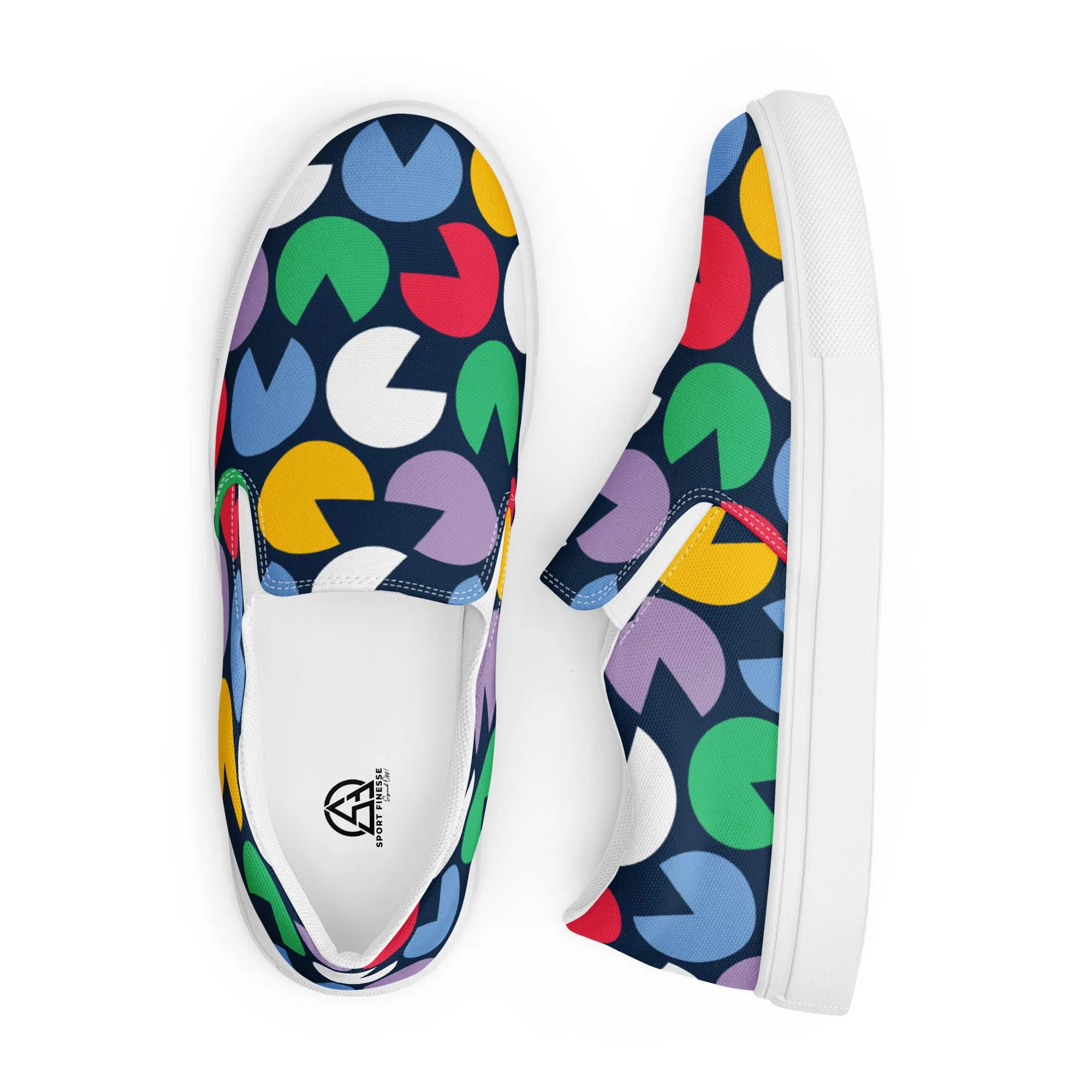 PAC-MAN Doodle Women’s slip-on canvas shoes